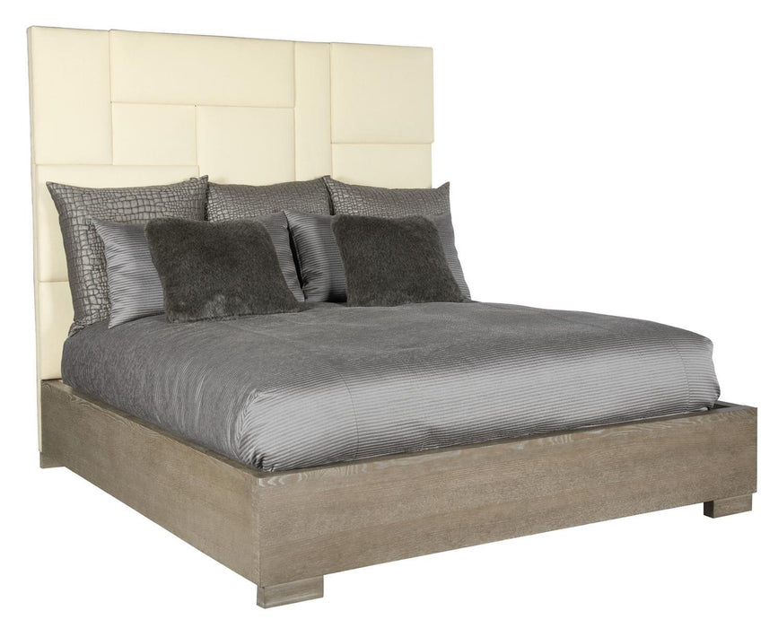 Bernhardt Mosaic King Upholstered Bed in Dark Taupe 373H66-FR66
