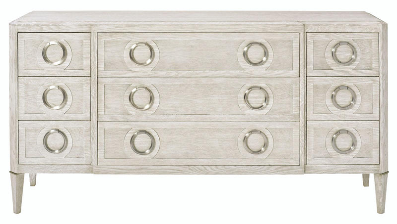 Bernhardt Domaine Blanc 9 Drawer Dresser in Dove White 374-054 - Furniture City (CA)l