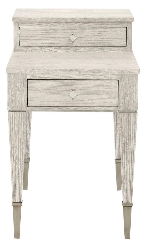Bernhardt Domaine Blanc 2 Drawer End Table in Dove White 374-121 image