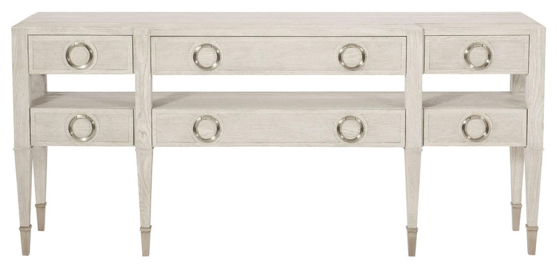 Bernhardt Domaine Blanc 6 Drawer Console Table in Dove White 374-914 - Furniture City (CA)l