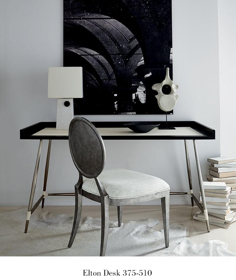 Bernhardt Interiors Elton Desk in Black Truffle 375-510 - Furniture City (CA)l