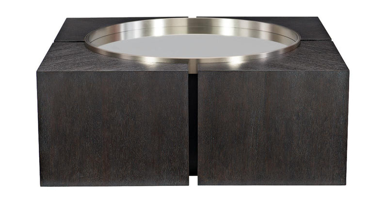 Bernhardt Decorage Square Cocktail Table in Cerused Mink 380-011 - Furniture City (CA)l