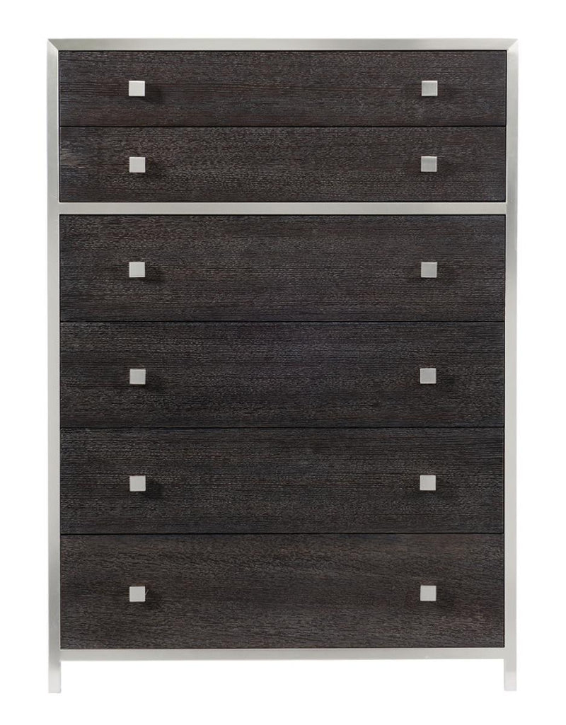 Bernhardt Decorage Tall Chest in Cerused Mink/Silver Mist 380-118 - Furniture City (CA)l