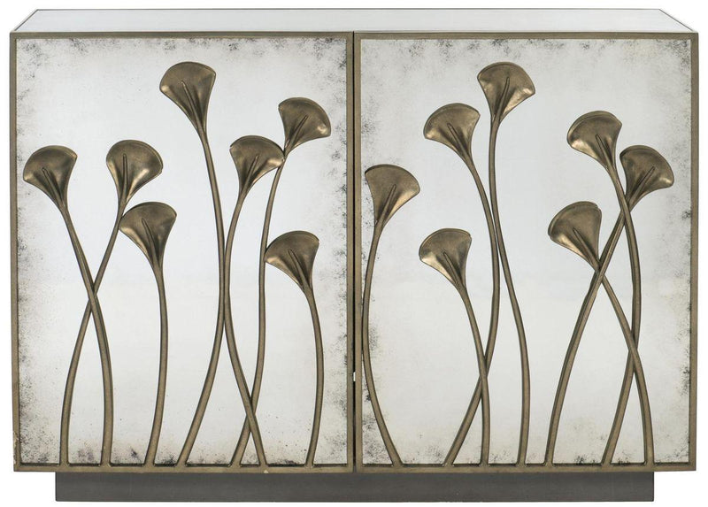 Bernhardt Interiors Evie Door Chest in Silver Leaf 382114 - Furniture City (CA)l