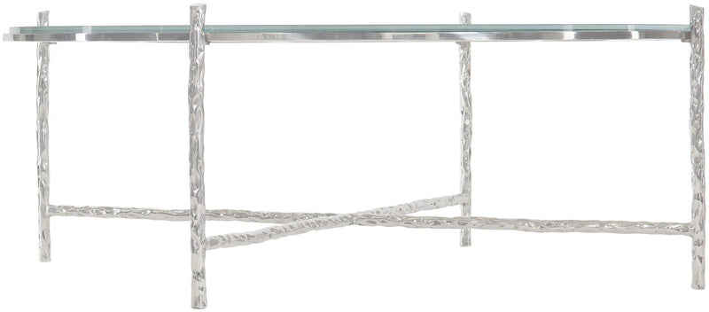 Bernhardt Interiors Shea Round Cocktail Table in Glazed Nickel 386013G-013 - Furniture City (CA)l