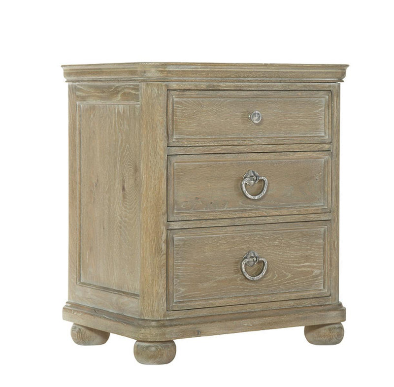 Bernhardt Rustic Patina 3-Drawer Nightstand in Sand 387-219 - Furniture City (CA)l