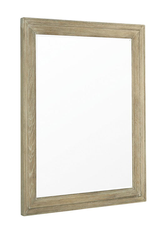 Bernhardt Rustic Patina Wood-Framed Mirror in Sand 387-331 image