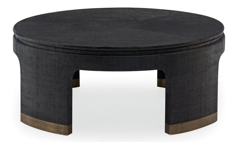 Bernhardt Dubois Round Cocktail Table in Black 421-015 - Furniture City (CA)l