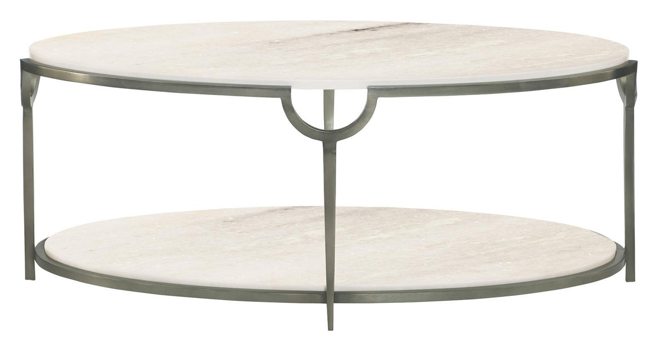 Bernhardt Morello Metal Oval Cocktail Table in Nickel 469-013 image