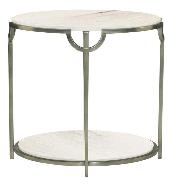 Bernhardt Morello Metal Oval End Table in Nickel 469-113 image