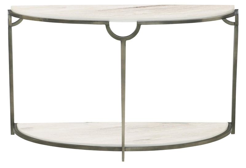 Bernhardt Morello Metal Demilune Console Table in Nickel 469-913 - Furniture City (CA)l
