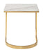 Blanchard End Table in White/ Brass 471-121 - Furniture City (CA)l