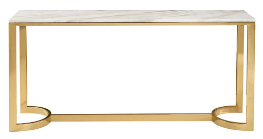 Bernhardt Blanchard Console Table in White/ Brass 471-911 image
