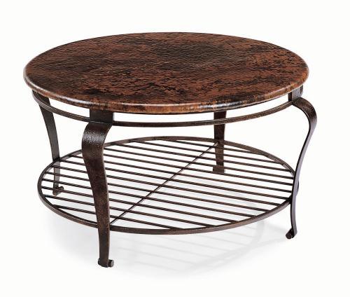 Bernhardt Clark Round Cocktail Table in Dark Brown 477-016 - Furniture City (CA)l