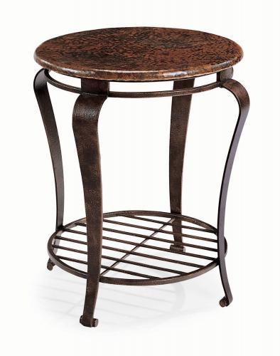 Bernhardt Clark Round End Table in Dark Brown 477-121 - Furniture City (CA)l