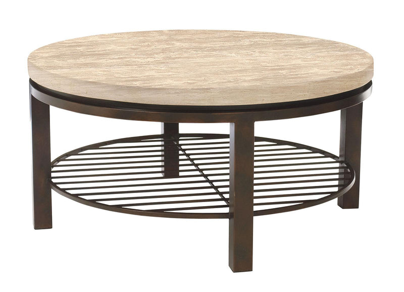 Bernhardt Tempo Round Cocktail Table in Dark Brown 498-015 - Furniture City (CA)l