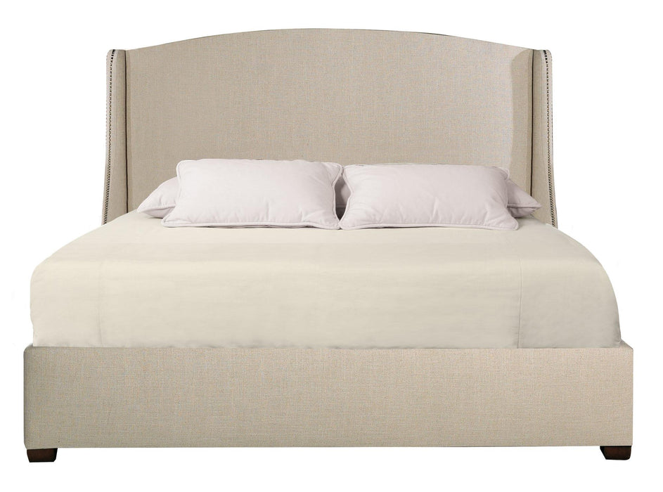 Bernhardt Interiors Cooper Wing King Bed with Taller Headboard in Espresso