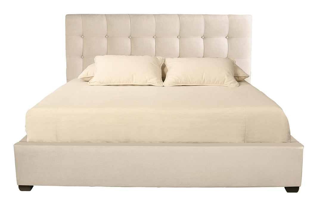 Bernhardt Interiors Avery Button-Tufted Queen Bed with Taller Headboard in Espresso