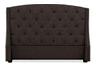 Bernhardt Interiors Jordan Button-Tufted Wing Twin Headboard w/Bed Frame in Espresso image