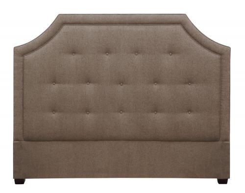 Bernhardt Interiors Sophia Crested Queen Headboard w/Bed Frame in Espresso - Furniture City (CA)l