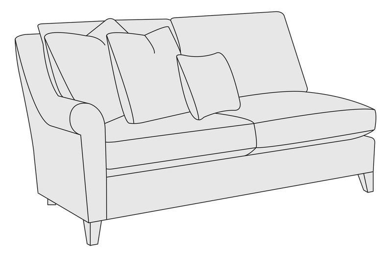 Bernhardt Upholstery Sherman Left Arm Loveseat B1942 - Furniture City (CA)l