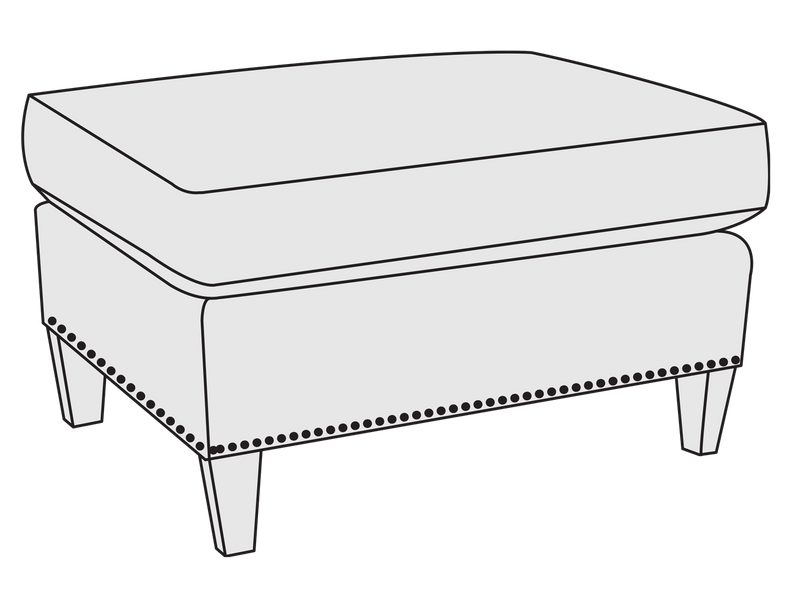 Bernhardt Upholstery Hamilton Ottoman B2281 - Furniture City (CA)l