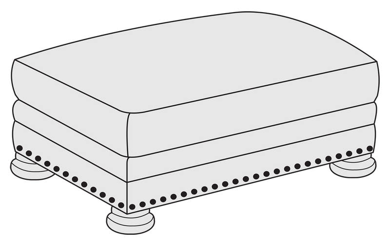 Bernhardt Upholstery Foster Ottoman in Fabric B5171