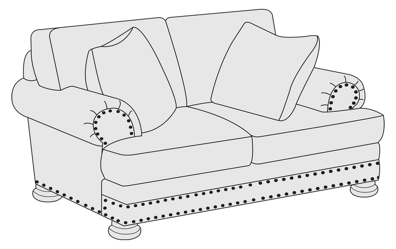 Bernhardt Upholstery Foster Loveseat in Fabric B5175