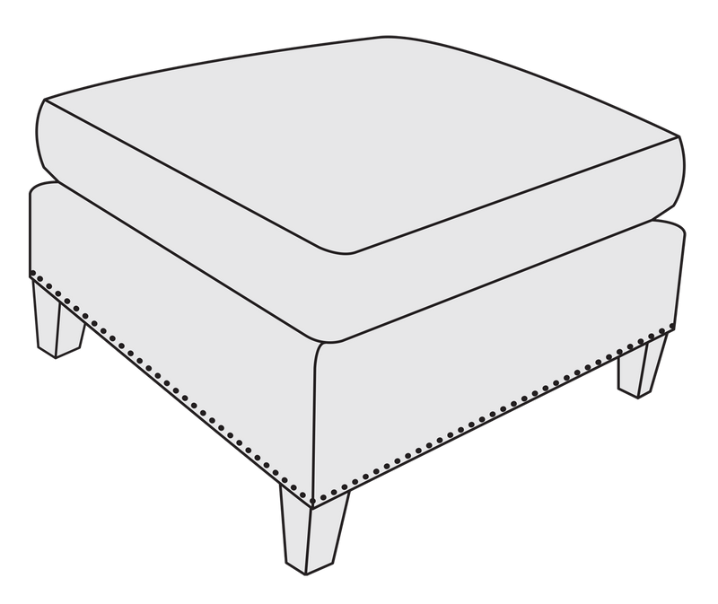 Bernhardt Upholstery Crawford Ottoman B7571 - Furniture City (CA)l