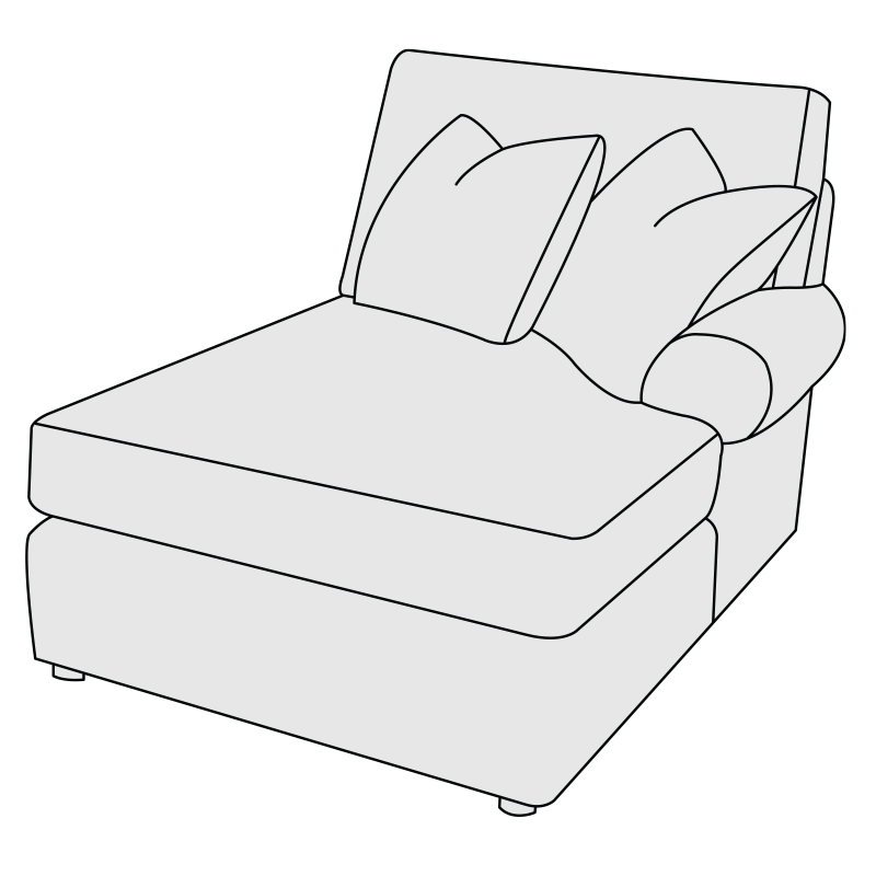 Bernhardt Upholstery Perrin Right Arm Chaise B8937 - Furniture City (CA)l