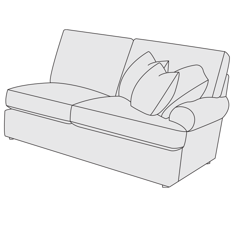 Bernhardt Upholstery Perrin Right Arm Loveseat B8941 - Furniture City (CA)l