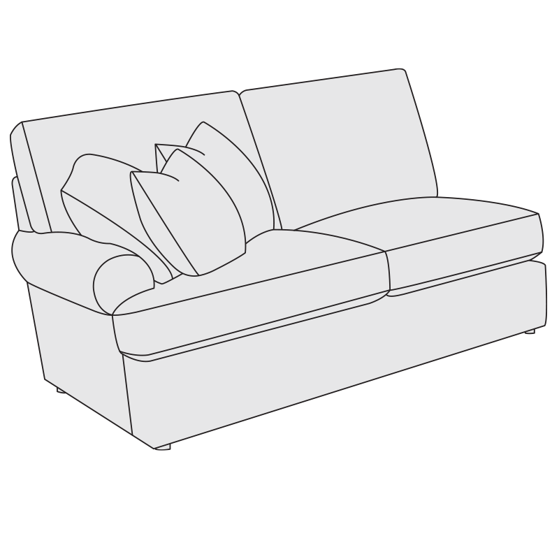 Bernhardt Upholstery Perrin Left Arm Loveseat B8942 - Furniture City (CA)l