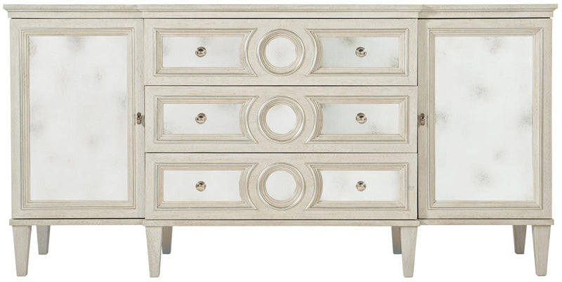 Bernhardt Allure Buffet in White & Silver 399-132 - Furniture City (CA)l