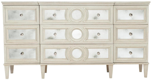 Bernhardt Allure 9 Drawer Dresser in White & Silver 399-052 image