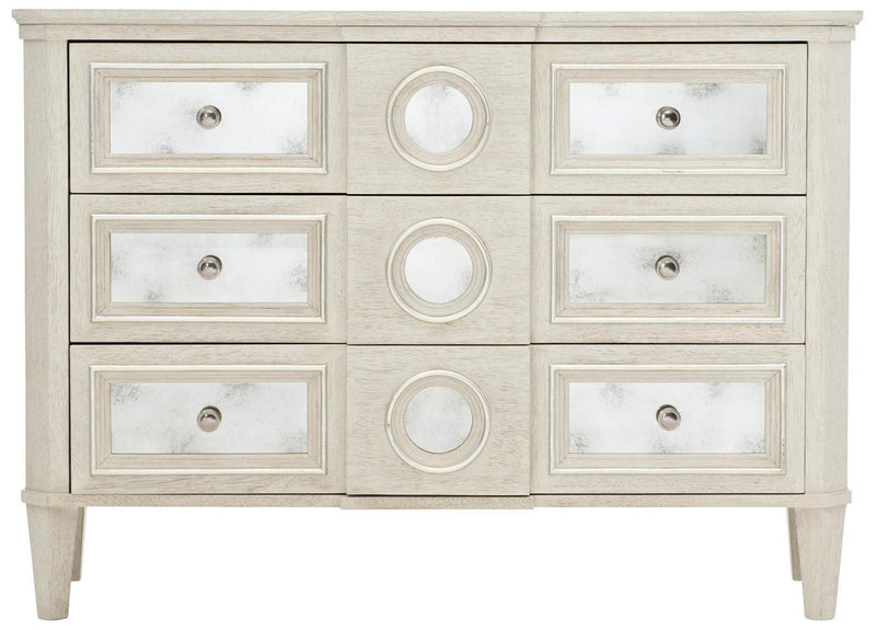 Bernhardt Allure Hall Chest in White & Silver 399-115 - Furniture City (CA)l