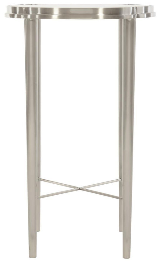 Bernhardt Allure Metal Chairside Table in White & Silver 399-127 image