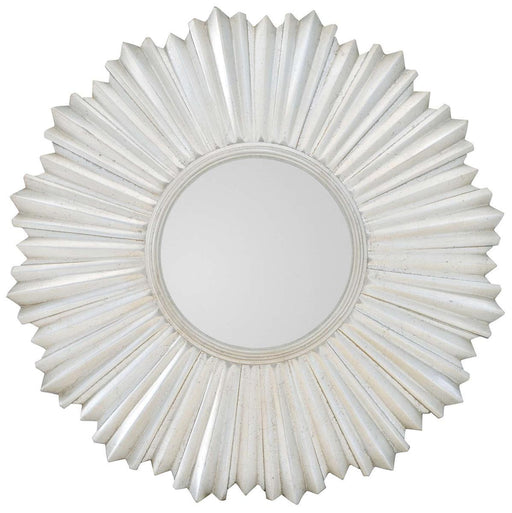 Bernhardt Allure Round Mirror in White & Silver 399-335 image