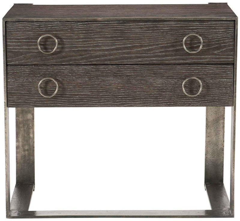 Bernhardt Dixon 2 Drawer Nightstand in Weathered Charcoal 379-216 - Furniture City (CA)l
