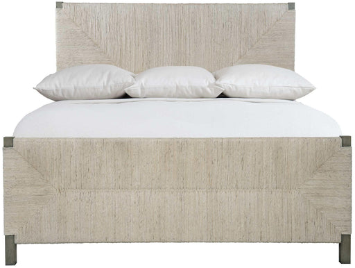 Bernhardt Interiors Alannis Woven King Panel Bed in Light Gray Wash image