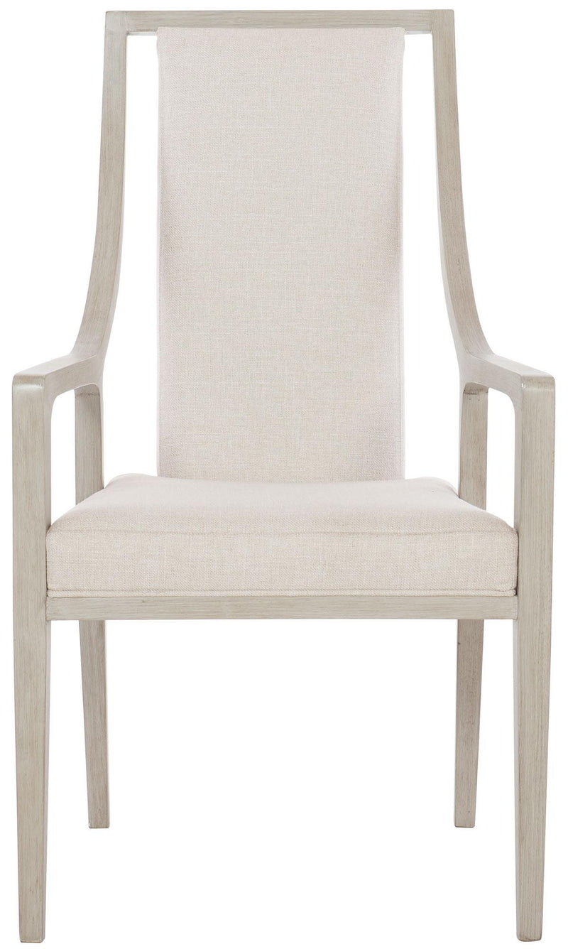 Bernhardt Axiom Upholstered Arm Chair (Set of 2) in Linear Gray 381-566 - Furniture City (CA)l