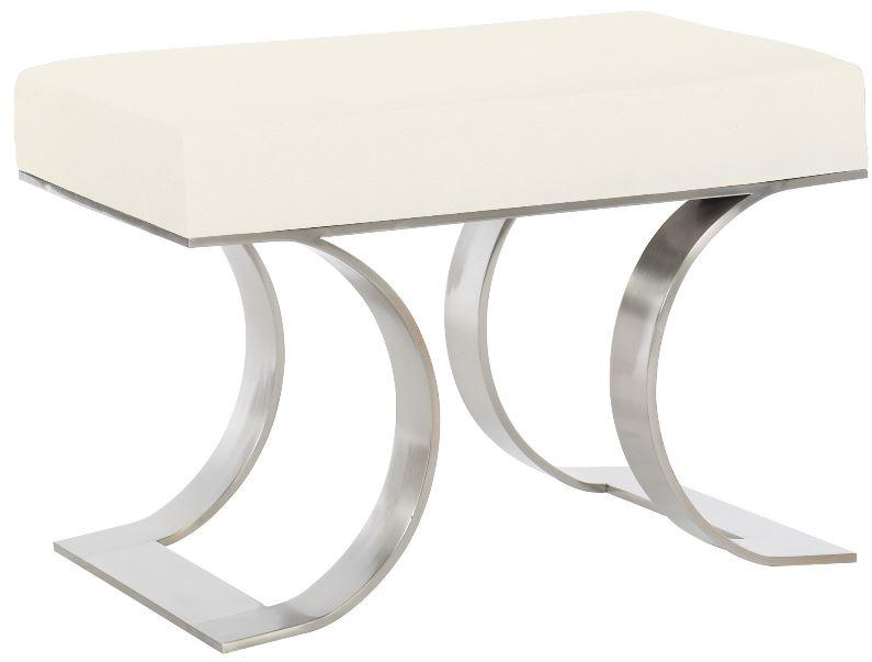 Axiom Bedroom Bench in Brushed Silver 381-506 - Furniture City (CA)l