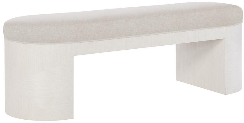 Bernhardt Axiom Upholstered Bench in Linear White 381-508 - Furniture City (CA)l