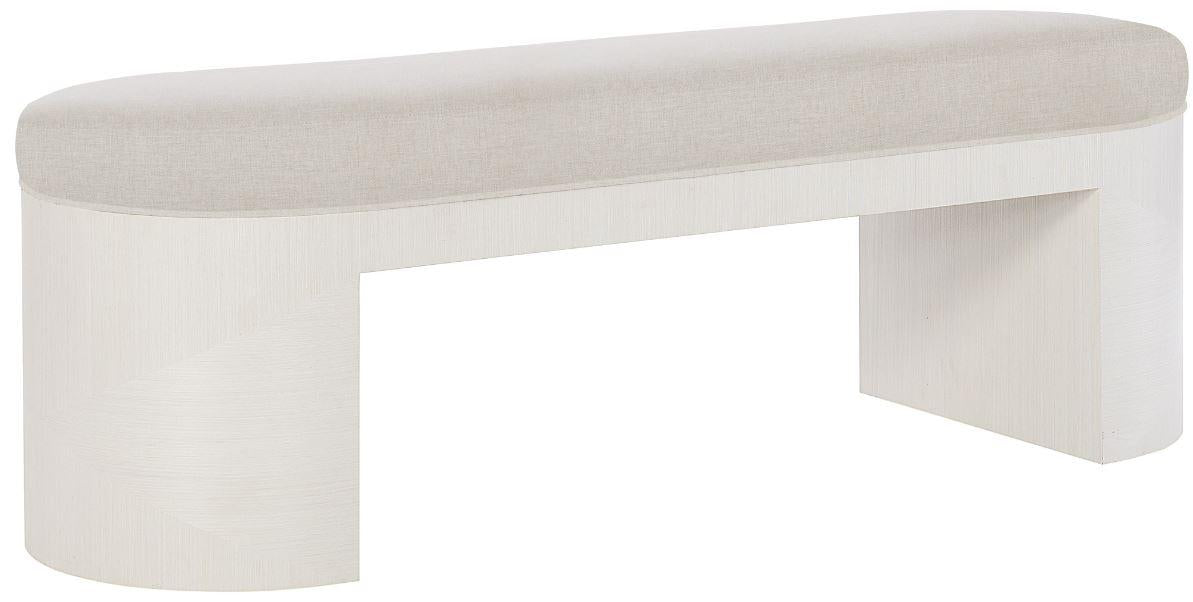 Axiom Upholstered Bench in Linear White 381-508