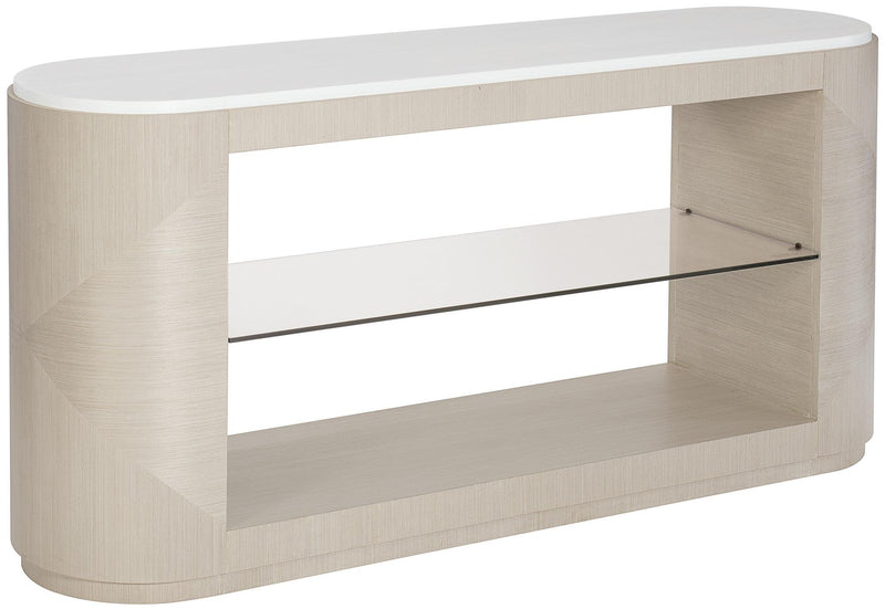 Bernhardt Axiom Console Table in Linear Gray/White 381-910 - Furniture City (CA)l