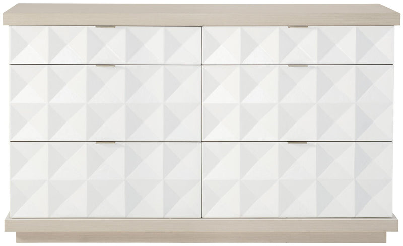 Bernhardt Axiom Cast Shaped Dresser in Linear White 381-056 - Furniture City (CA)l