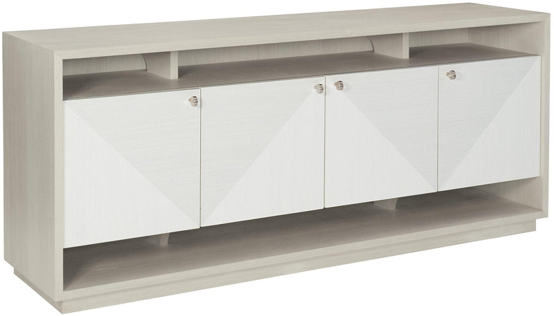 Bernhardt Axiom Entertainment Console in Linear Gray/White 381-870 - Furniture City (CA)l