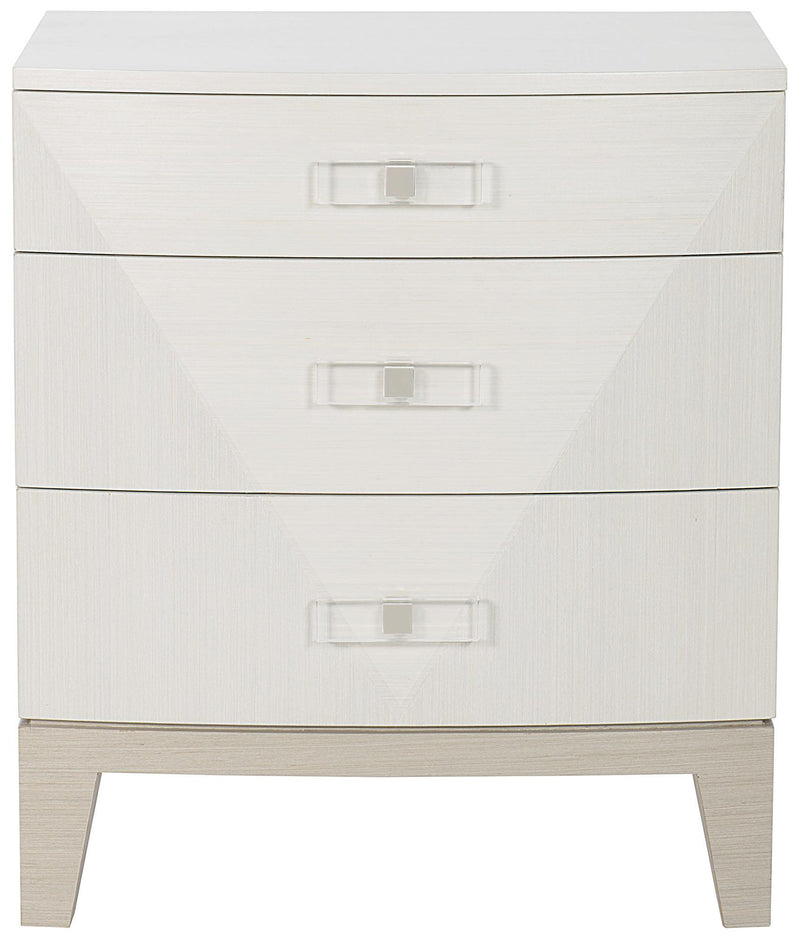 Bernhardt Axiom Nightstand in Linear White/Gray 381-228 - Furniture City (CA)l