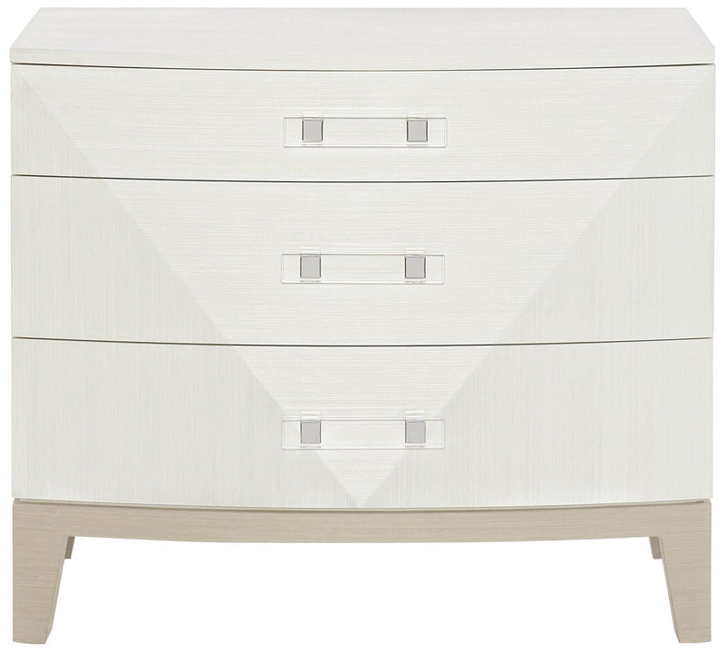 Axiom Night Table in Linear White/Gray 381-229 - Furniture City (CA)l