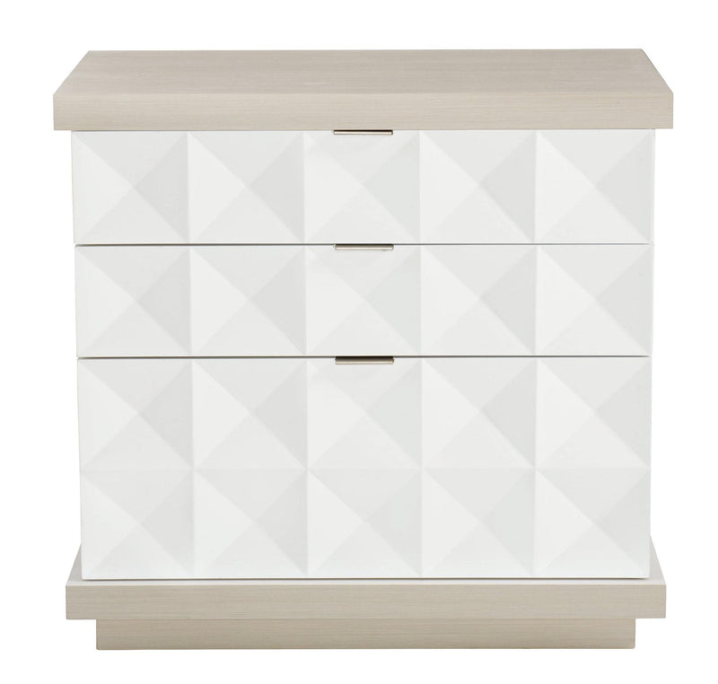 Axiom 3-Drawer Nightstand in Linear White/Gray 381-236 - Furniture City (CA)l