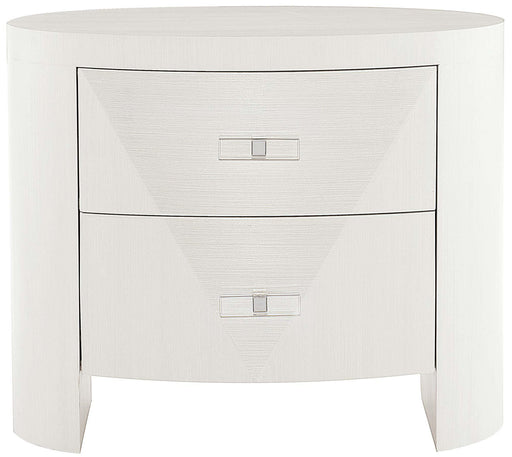 Bernhardt Axiom Oval Nightstand in Linear White 381-213 image